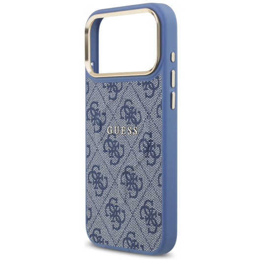 Etui MagSafe dla Apple iPhone 17 Pro, Guess, 4G Classic, Niebieskie