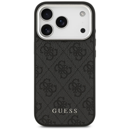 Etui MagSafe dla Apple iPhone 17 Pro, Guess, 4G Classic Logo, Czarne