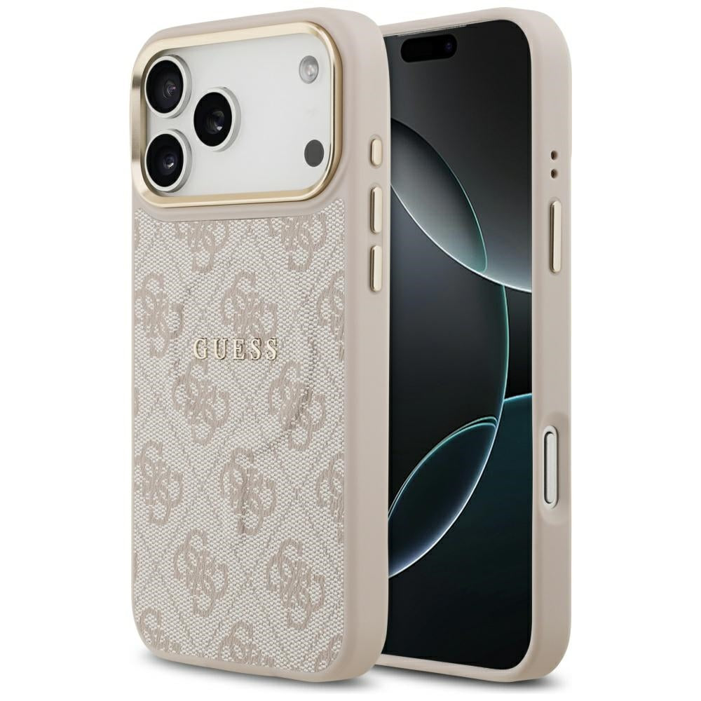 Etui MagSafe dla Apple iPhone 17 Pro, Guess, 4G Classic, Różowy