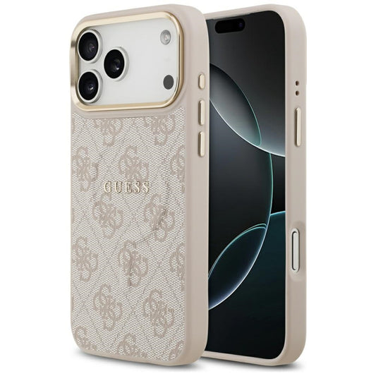 Etui MagSafe dla Apple iPhone 17 Pro, Guess, 4G Classic, Różowy