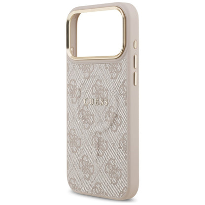 Etui MagSafe dla Apple iPhone 17 Pro, Guess, 4G Classic, Różowy