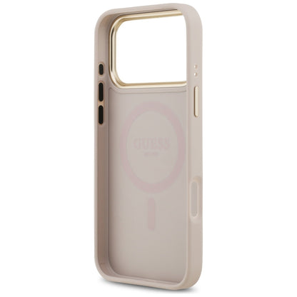 Etui MagSafe dla Apple iPhone 17 Pro, Guess, 4G Classic, Różowy
