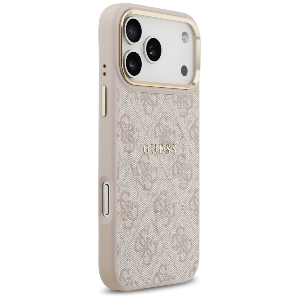 Etui MagSafe dla Apple iPhone 17 Pro, Guess, 4G Classic, Różowy