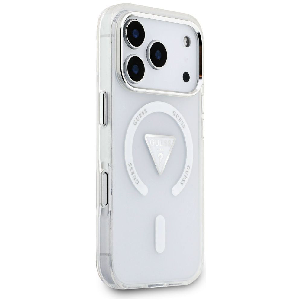 Etui MagSafe dla Apple iPhone 17 Pro, Guess, IML Gradient Triangle Logo, Przezroczyste