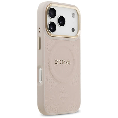 MagSafe Case for Apple iPhone 17 Pro, Guess, Peony Hot Stamp, Pink