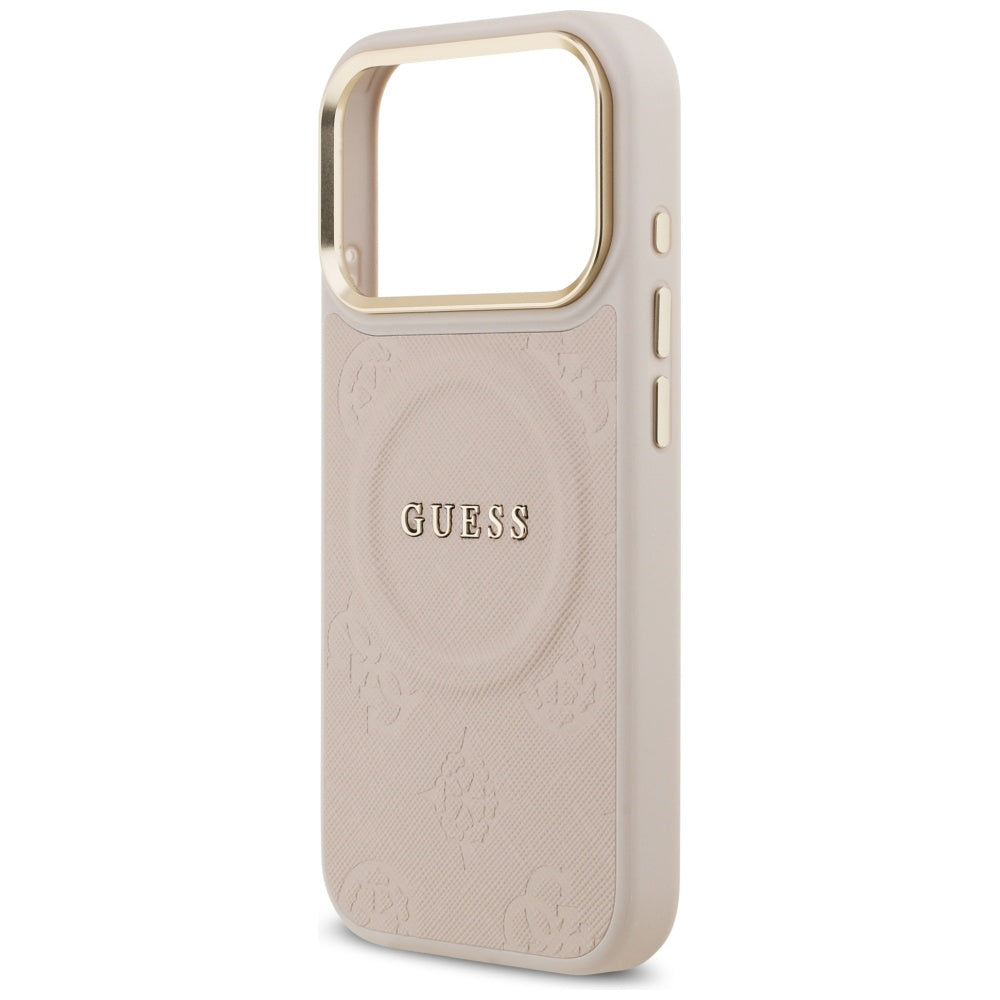 MagSafe Case for Apple iPhone 17 Pro, Guess, Peony Hot Stamp, Pink