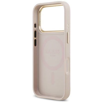 MagSafe Case for Apple iPhone 17 Pro, Guess, Peony Hot Stamp, Pink