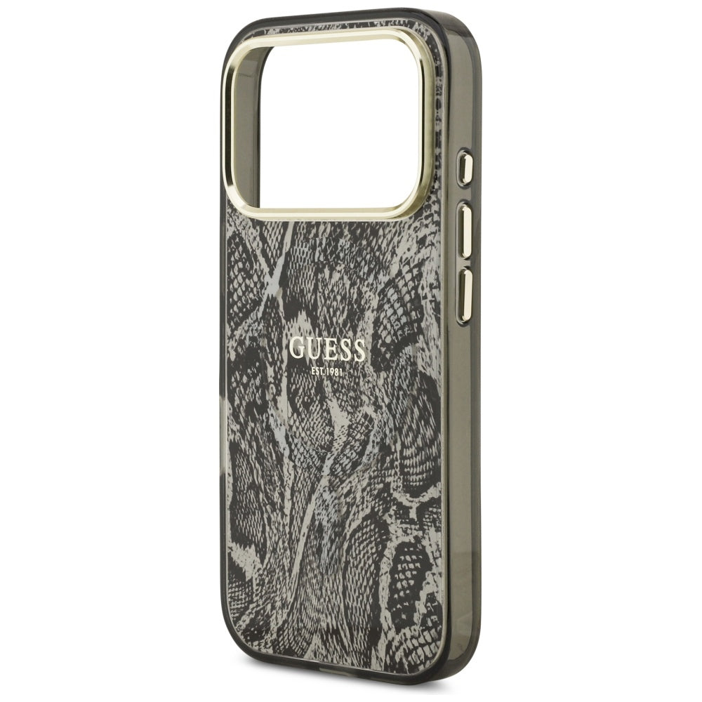 Etui MagSafe dla Apple iPhone 17 Pro, Guess, Python Pattern, Czarne