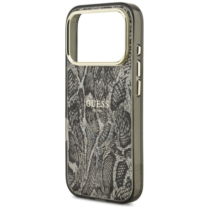 Etui MagSafe dla Apple iPhone 17 Pro, Guess, Python Pattern, Czarne
