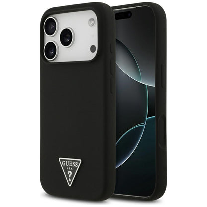 Etui MagSafe dla Apple iPhone 17 Pro, Guess, Triangle Logo, Czarne
