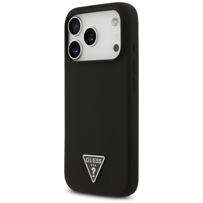 Etui MagSafe dla Apple iPhone 17 Pro, Guess, Triangle Logo, Czarne