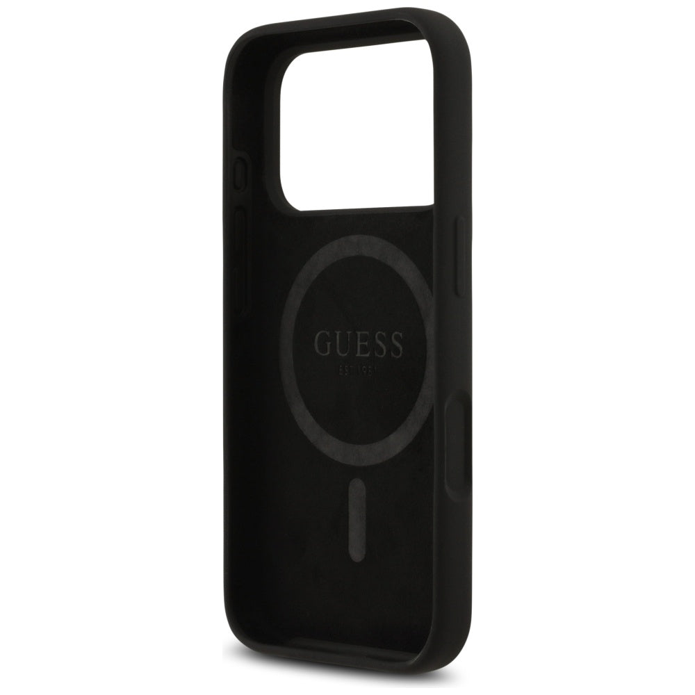 Etui MagSafe dla Apple iPhone 17 Pro, Guess, Triangle Logo, Czarne