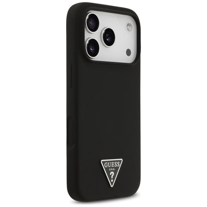 Etui MagSafe dla Apple iPhone 17 Pro, Guess, Triangle Logo, Czarne