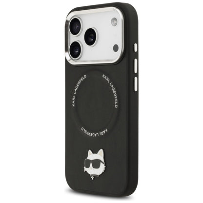 Etui MagSafe dla Apple iPhone 17 Pro, Karl Lagerfeld, Choupette Pin, Czarne