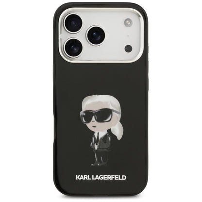 Etui MagSafe dla Apple iPhone 17 Pro, Karl Lagerfeld, IML Aquarelle Karl Ikonik, Czarne