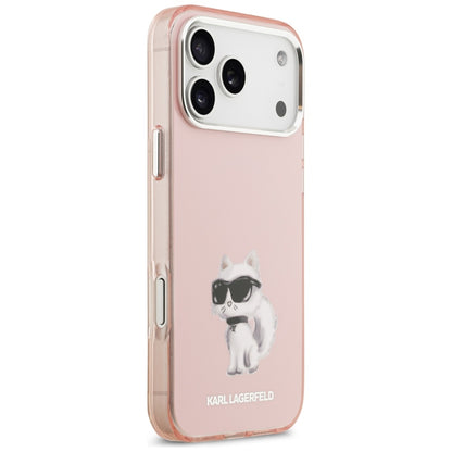 Etui MagSafe dla Apple iPhone 17 Pro, Karl Lagerfeld, IML Aquarelle Logo Choupette, Różowy