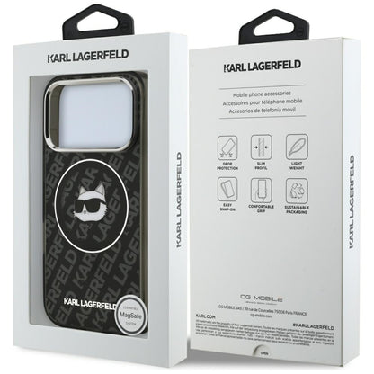 Etui MagSafe dla Apple iPhone 17 Pro, Karl Lagerfeld, IML Choupette`s Head, Czarne