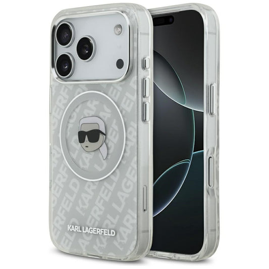 Etui MagSafe dla Apple iPhone 17 Pro, Karl Lagerfeld, IML Karl`s Head, Szare