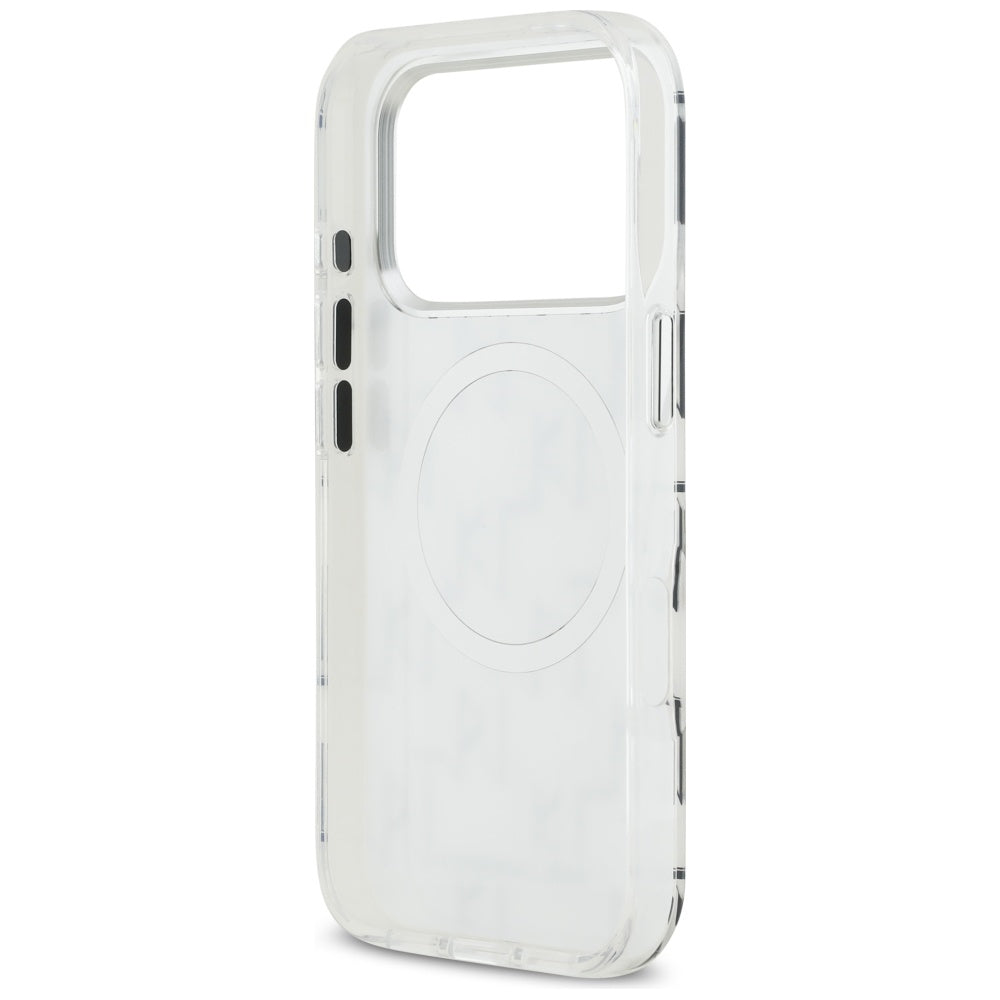 Etui MagSafe dla Apple iPhone 17 Pro, Karl Lagerfeld, IML KL Monogram, Białe