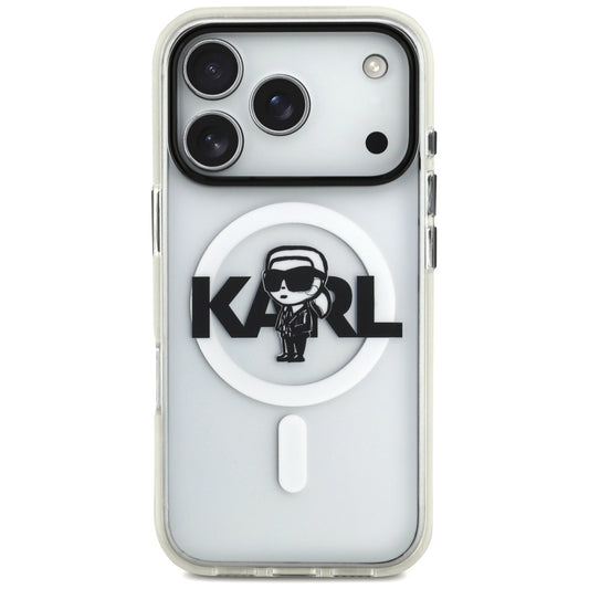 Etui MagSafe dla Apple iPhone 17 Pro, Karl Lagerfeld, IML Sketch Logo Karl, Przezroczyste