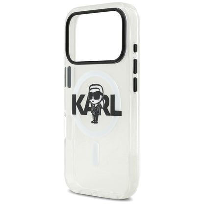 Etui MagSafe dla Apple iPhone 17 Pro, Karl Lagerfeld, IML Sketch Logo Karl, Przezroczyste