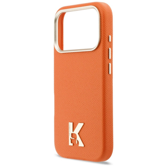 Etui MagSafe dla Apple iPhone 17 Pro, Karl Lagerfeld, logo Karl Head, Pomarańczowe