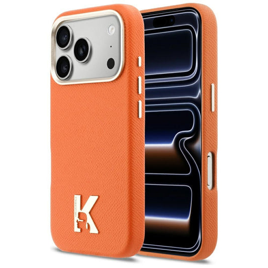 Etui MagSafe dla Apple iPhone 17 Pro, Karl Lagerfeld, logo Karl Head, Pomarańczowe