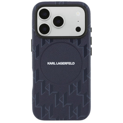 Etui MagSafe dla Apple iPhone 17 Pro, Karl Lagerfeld, logo KL Monogram, Niebieskie