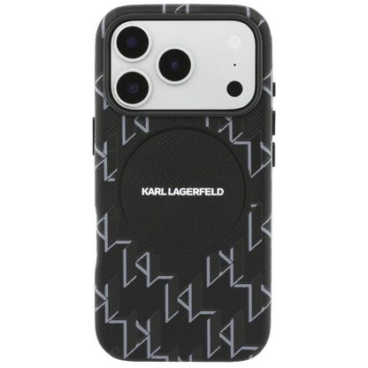 Etui MagSafe dla Apple iPhone 17 Pro, Karl Lagerfeld, logo KL Monogram, Czarne