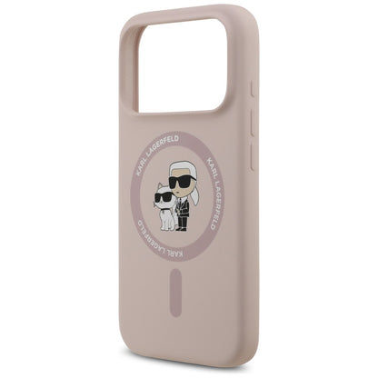 Etui MagSafe dla Apple iPhone 17 Pro, Karl Lagerfeld, Ring Karl & Choupette, Różowy