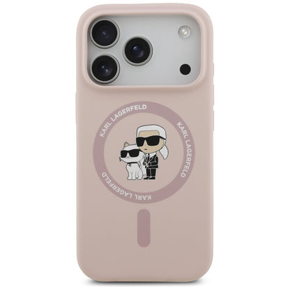 Etui MagSafe dla Apple iPhone 17 Pro, Karl Lagerfeld, Ring Karl & Choupette, Różowy