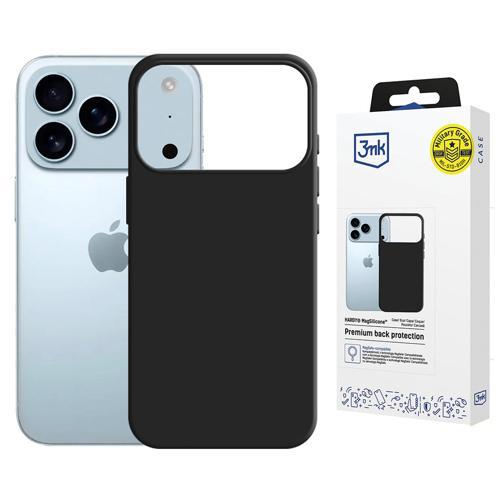 Etui MagSafe dla Apple iPhone 17 Pro Max, 3MK, Hardy, Czarne