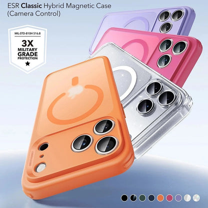 Etui MagSafe dla Apple iPhone 17 Pro Max, ESR, Classic Hybrid Slide, Satynowy Pomarańczowy