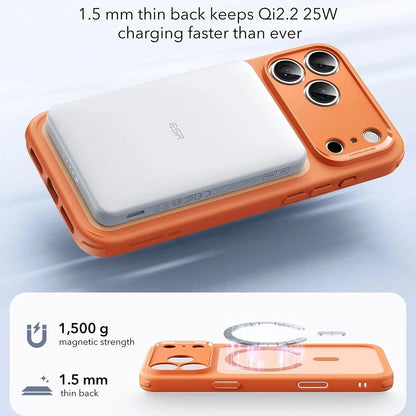 Etui MagSafe dla Apple iPhone 17 Pro Max, ESR, Classic Hybrid Slide, Satynowy Pomarańczowy