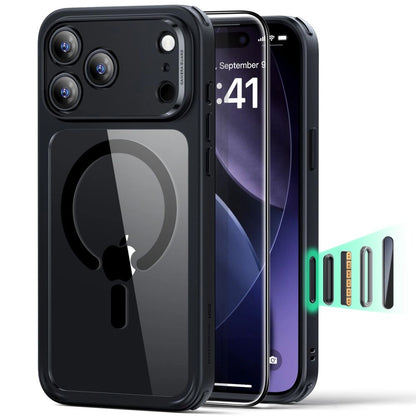 MagSafe Case for Apple iPhone 17 Pro Max, ESR, Classic Hybrid with Screen Protector, Transparent Black