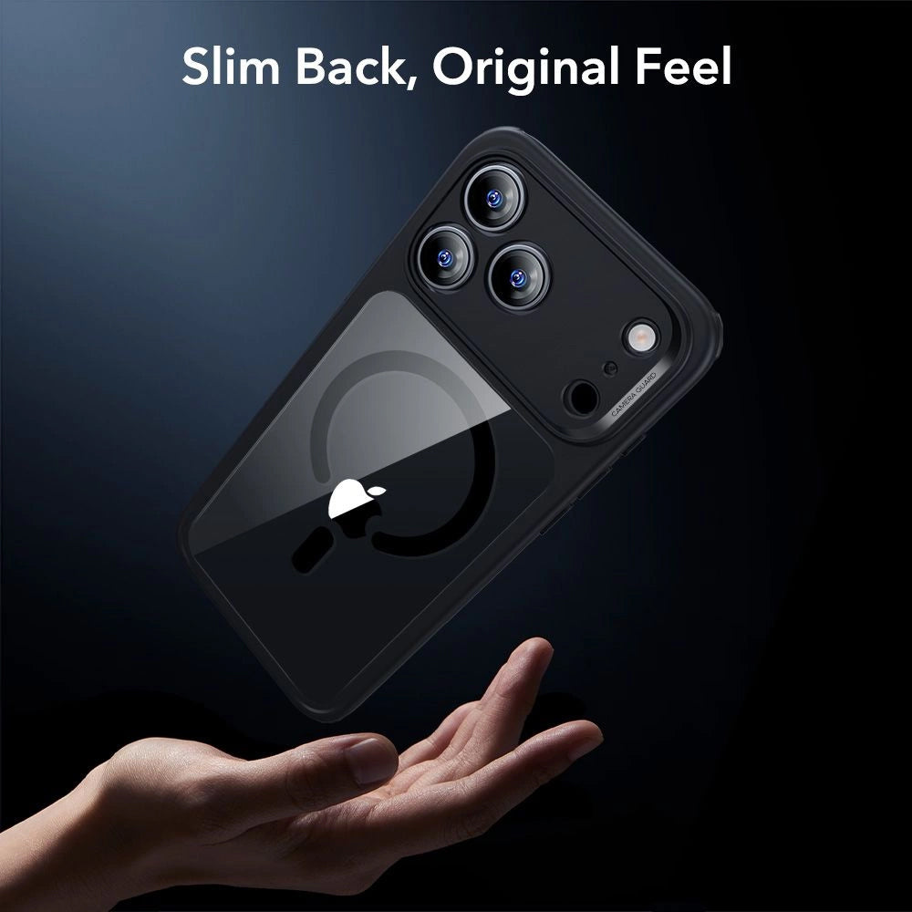 MagSafe Case for Apple iPhone 17 Pro Max, ESR, Classic Hybrid with Screen Protector, Transparent Black