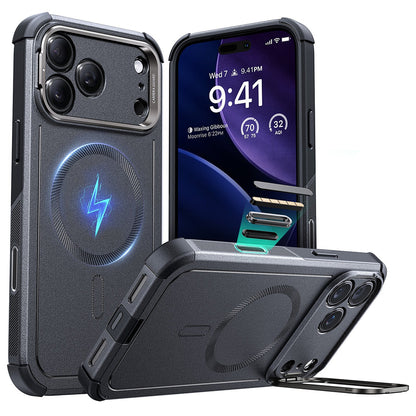 Etui MagSafe dla Apple iPhone 17 Pro Max, ESR, Cyber Armor Kickstand, Szare