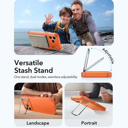 Etui MagSafe dla Apple iPhone 17 Pro Max, ESR, Cyber Armor Kickstand, Pomarańczowe