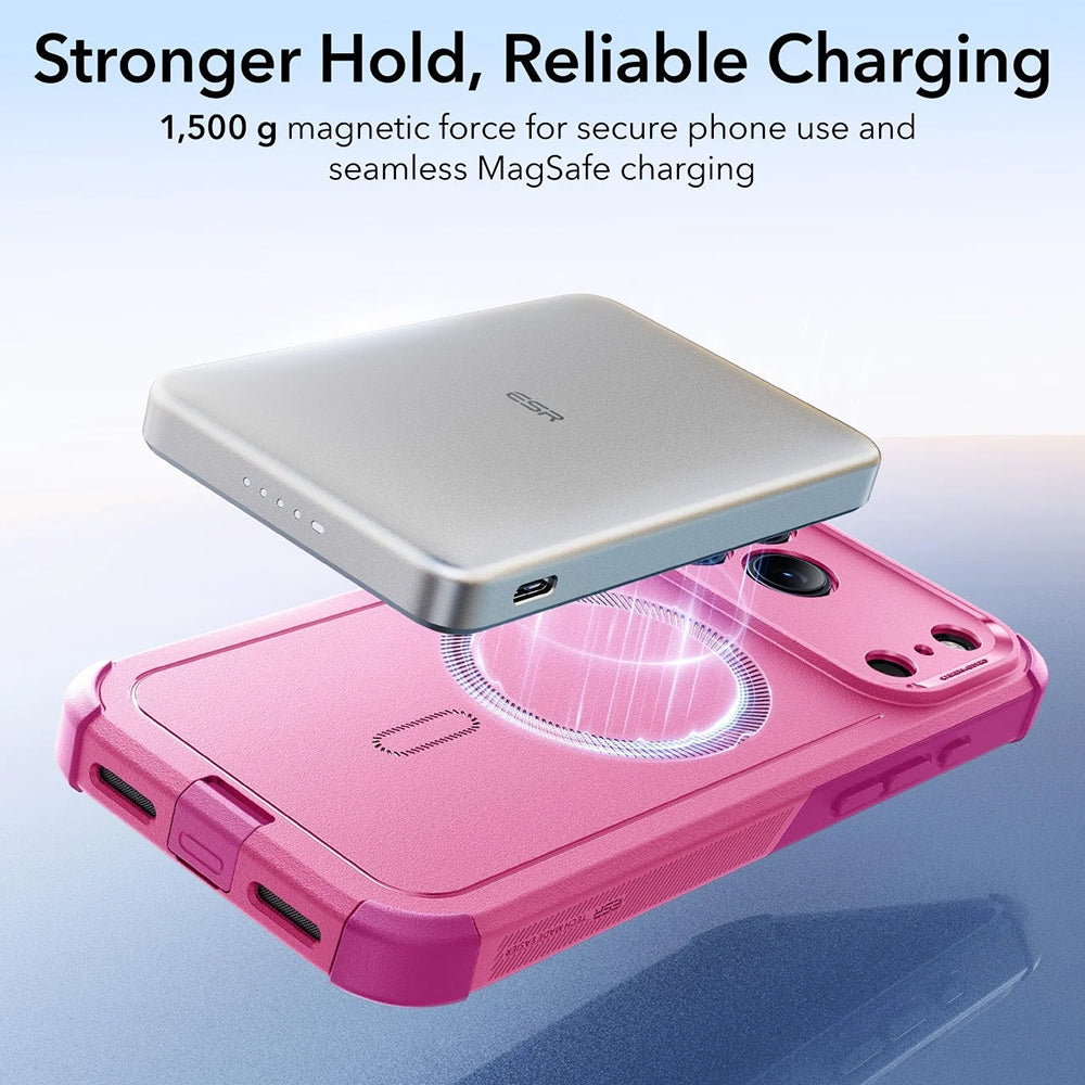 Etui MagSafe dla Apple iPhone 17 Pro Max, ESR, Cyber, Różowy