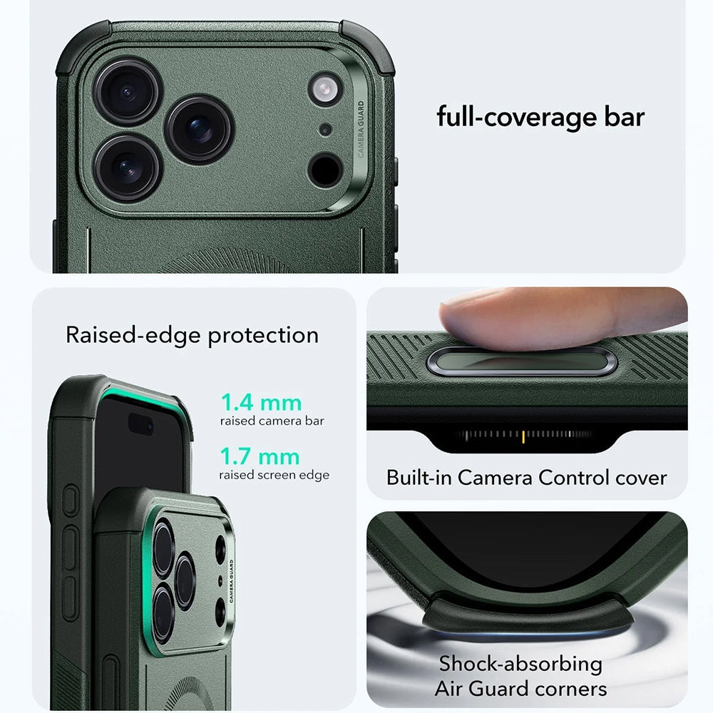 Etui MagSafe dla Apple iPhone 17 Pro Max, ESR, Cyber, Zielony