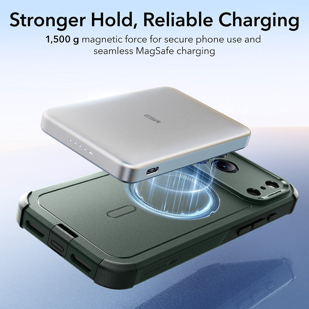 Etui MagSafe dla Apple iPhone 17 Pro Max, ESR, Cyber, Zielony
