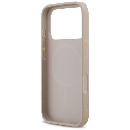 Etui MagSafe dla Apple iPhone 17 Pro Max, Guess, 4G Printed Stripes, Różowy