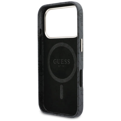 Etui MagSafe dla Apple iPhone 17 Pro Max, Guess, 4G Script Logo, Czarne