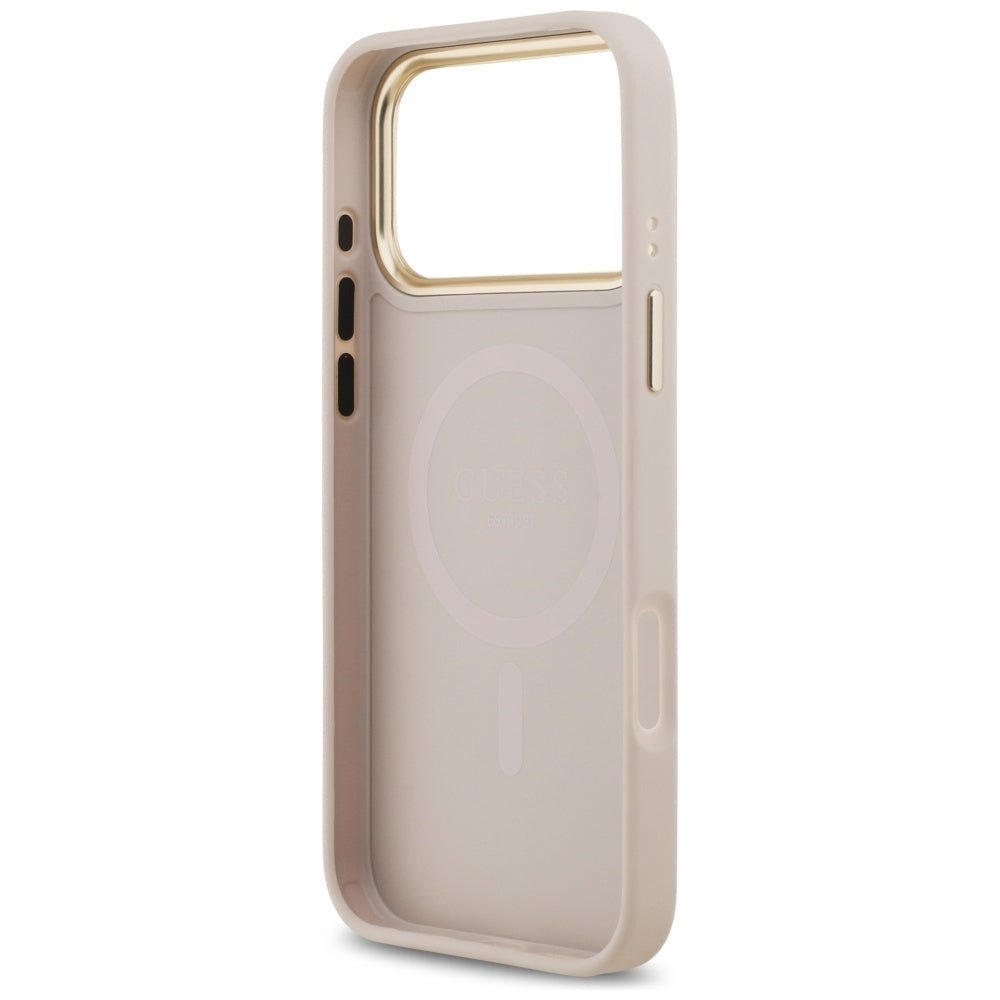 Etui MagSafe dla Apple iPhone 17 Pro Max, Guess, 4G Stripe, Różowy