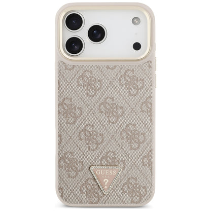 Etui MagSafe dla Apple iPhone 17 Pro Max, Guess, 4G Triangle Logo with Big Strap, Różowy