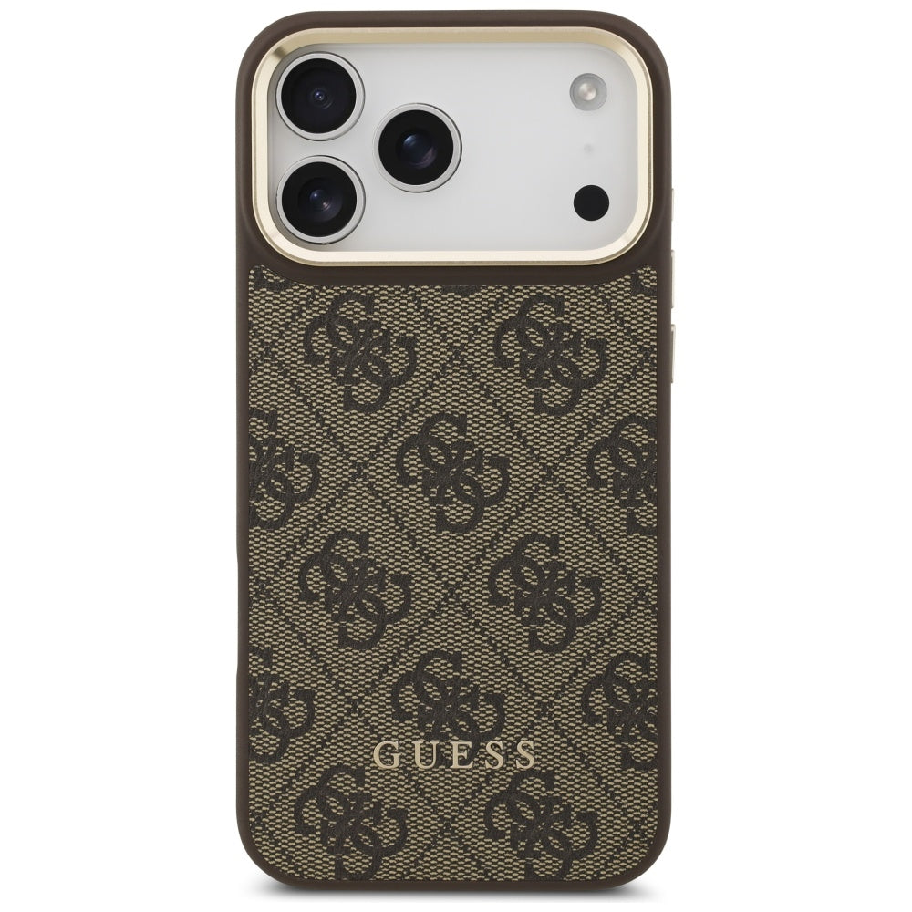 Etui MagSafe dla Apple iPhone 17 Pro Max, Guess, Cardslot 4G, Brązowy