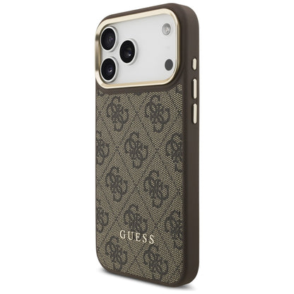 Etui MagSafe dla Apple iPhone 17 Pro Max, Guess, Cardslot 4G, Brązowy