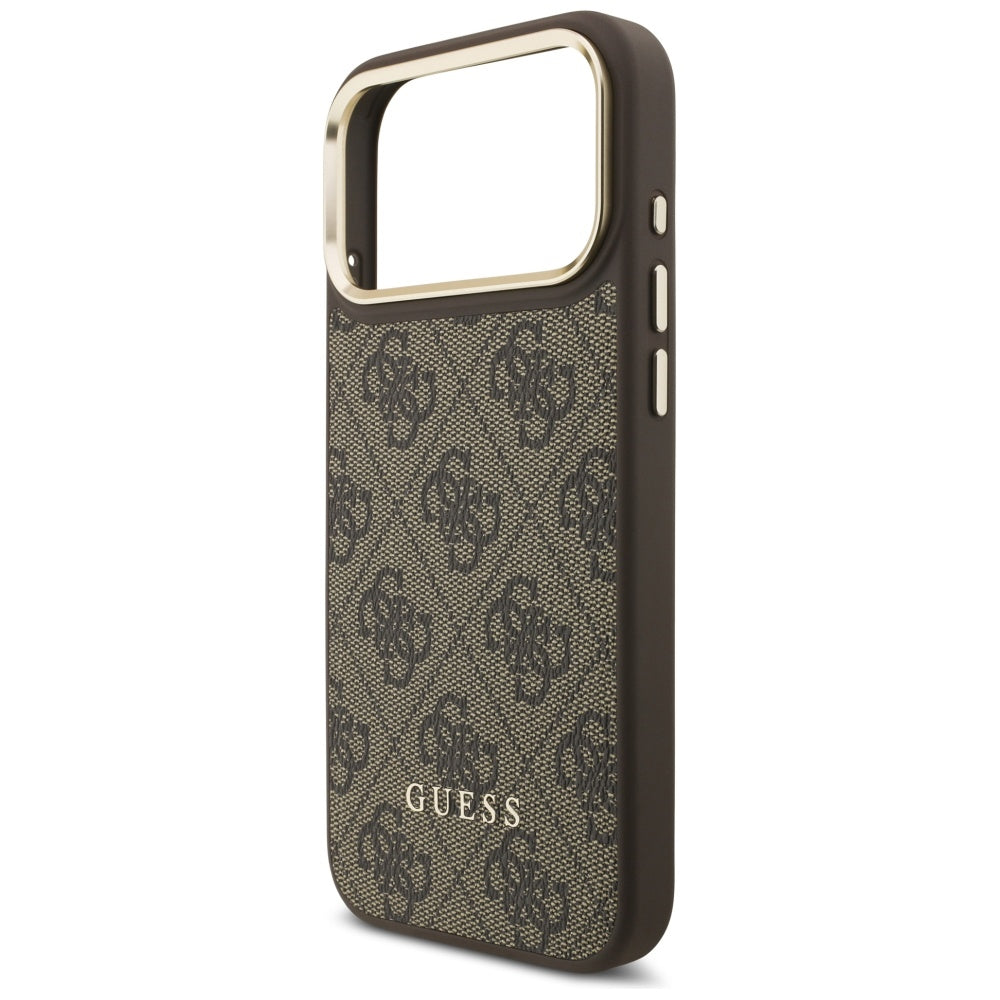 Etui MagSafe dla Apple iPhone 17 Pro Max, Guess, Cardslot 4G, Brązowy