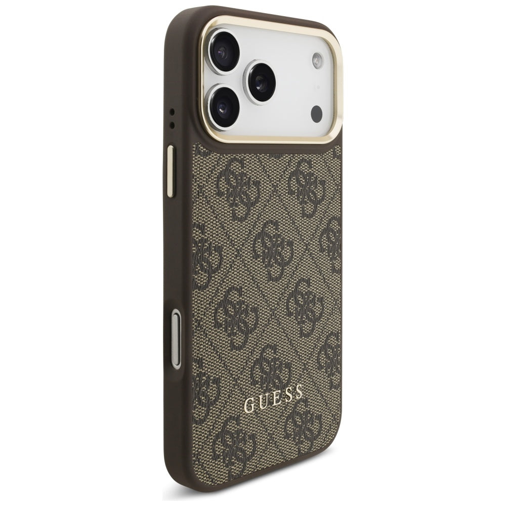 Etui MagSafe dla Apple iPhone 17 Pro Max, Guess, Cardslot 4G, Brązowy