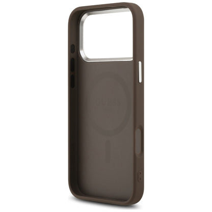 Etui MagSafe dla Apple iPhone 17 Pro Max, Guess, Classic Logo, Brązowy